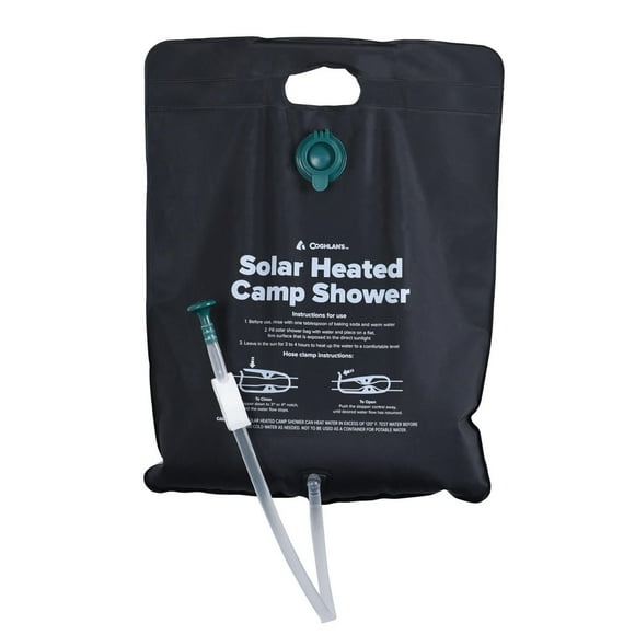 Coghlan's Camp Shower, Solar-heated shower stores water for 3-4 showers.