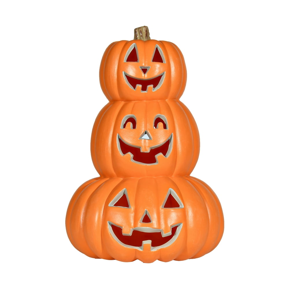 Way to Celebrate Halloween LightUp Pumpkin Trio Decoration Walmart