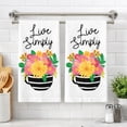 thumbnail image 5 of Ritz Live Simply Kitchen Towels  Multi-Color Dishtowels 2 Piece Bright Flowers in Cup, 5 of 6