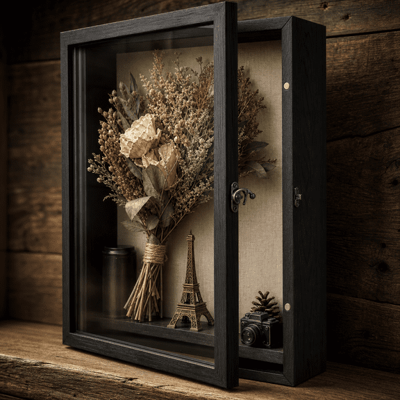 16"x20" Black Shadow Box Frame, 3.54" Deep Display Case for Jerseys, Flowers, Wedding Keepsakes