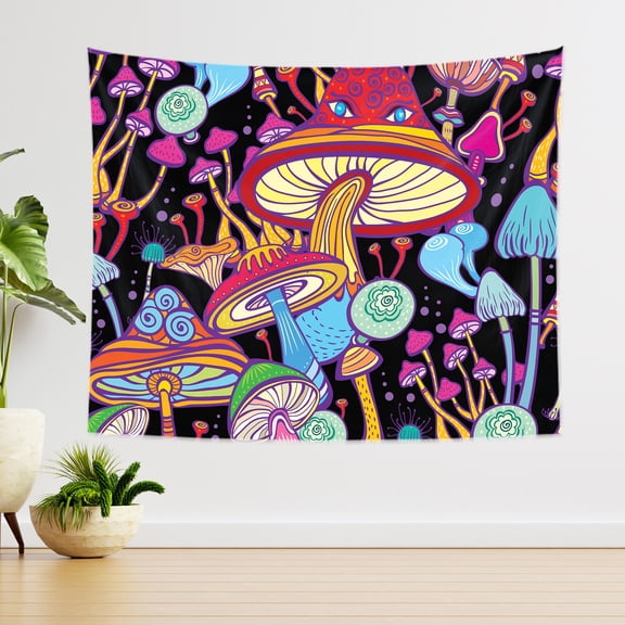 BLINGPAINTING Colorful Mushroom Tapestry Eyes Tapestries Wall Hanging for Bedroom Decor