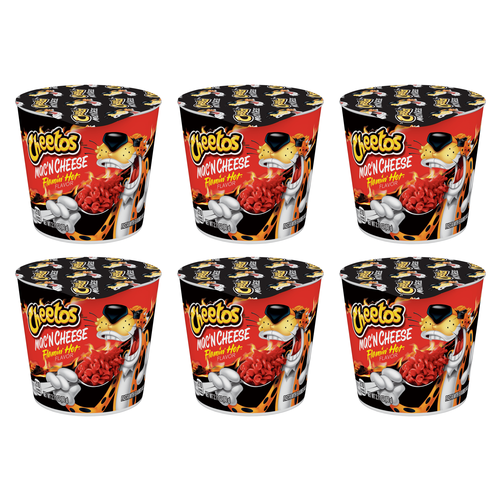 Cheetos Mac 'N Cheese, Flamin' Hot Flavor, 2.32 oz Cup (Pack of 6)