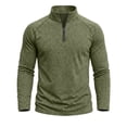 thumbnail image 2 of Trikvn Men's Quarter Zip Pullover Shirts Long Sleeve Mock Neck Slim Fit Athletic Tops Casual Lightweight Activewear Sweaters for Golf Workout Running and Daily Wear, 2 of 6