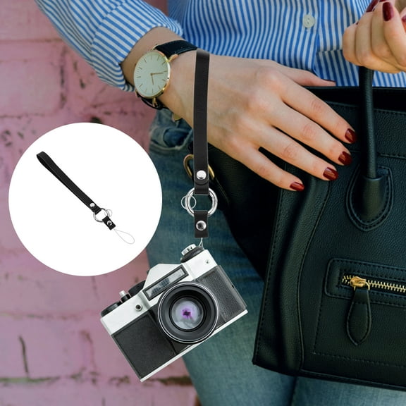 PENIKOKO Detachable Black Phone Wrist Strap Adjustable Secure Grip for Smartphones 1 Pc