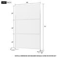 thumbnail image 4 of Lirago Waves Decorative Screen White 76"H x 47.2"L x 15.12"W, 4 of 6