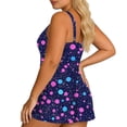 thumbnail image 5 of Jamicy Bathing Suits for Women Two Piece Tankini Swimsuit Tummy Control Scoop Neck Sleeveless Tank Top And High Waisted Boyshorts Bathing Suits, 5 of 8