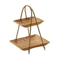thumbnail image 3 of Multifunctional Fruit Plate Cosmetic Rack Fruit Rack Storage Tray Makeup Organizer Shelf, Decor for Celebration Party Bathroom Cakes Fruits 2 Tier, 3 of 7