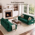 thumbnail image 5 of Sofa, Lofka Modern Futon Couch with Pillow Arm for Living Room & Office, Green, 5 of 8