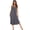 Gray, variant on Women Long Nightgown V Neck Side Split Nightdress Sleepwear Nighty Sleeveless Nightwear for Spring Summer