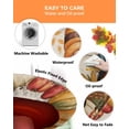 thumbnail image 3 of Round Fitted Tablecloths with Elastic Edge Autumn Thanksgiving Country Gnome Waterproof Wipeable Table Cover for Kitchen Dining Party Decor Fall Leaves Pumpkin Burlap Table Clothes,36" - 44", 3 of 6