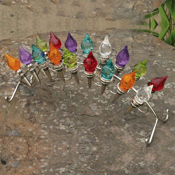 Chrome,Wine Stopper Holder,Metal,23x8x7 Inches