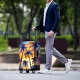 thumbnail image 3 of HELLHERO Vibrant Floral Confetti Luggage Cover Anti Abrasion Anti-aging Polyester Ammonia Travel Luggage Cover for Business Trip Airport Travel, 3 of 7