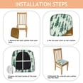 thumbnail image 4 of Light Green Christmas Tree and Snow Seat Covers for Dining Room Chairs Set Of 4,Stretch Printed Washable Chair Seat Cover with Elastic Ties and Button,Removable Waterproof Couch Cushion Covers, 4 of 6