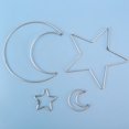 thumbnail image 3 of Moon Star Dream Catcher Metal Hoop Rings Circle Macrame for DIY Craft Dream Catcher Making Home Wall Hanging Decoration, 3 of 5