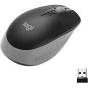 Logitech Wireless Mouse M190 - Full Size Ambidextrous Curve Design, 18-Month Battery with Power Saving Mode, Precise Cursor Control & Scrolling, Wide Scroll Wheel, Thumb Grips - Mid Grey