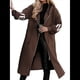 thumbnail image 1 of Chaqueta Cortavientos de Punto con Capucha y Larga para Mujer, de Gran Tamaño, Informal, con Cordón Ajustable en la Cintura y Cremallera. Marrón XXL, 1 of 6