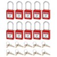 thumbnail image 1 of QWORK Lockout Tagout Locks, Safety Padlock, 10 Padlocks with 20 Keys, for Lock Out Tag Out Stations and Devices, 1 of 8