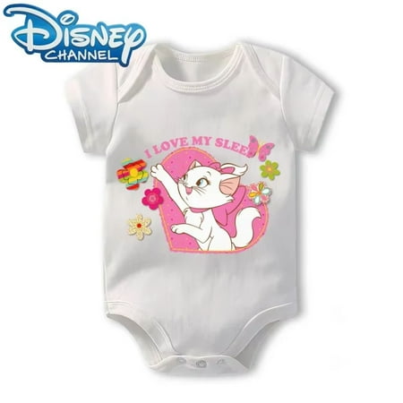 

Adorable Baby Girls Boys Bodysuit Jumpsuit Onesies with Cute Mouse and Cat Print for Newborn Infants Short Sleeve Romper for 0-12 Months