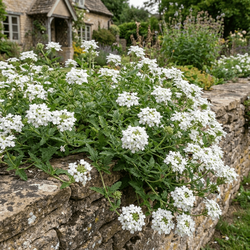 Set of 2 Mix Verbena Plants Live, 4-6 Inches Tall in 4 Inch Pots, Verbena Flower Plants, Vibrant Color Red and White Blooms for Indoor Outdoor Growing