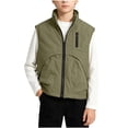 thumbnail image 2 of SELONE Jacket Vest for Boys Full Zipper Jackets Collared Sleeveless Vest Top Fall Casual Outerwear Outfits 3-12Y, 2 of 7