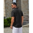 thumbnail image 5 of COOFANDY Mens Beach Shirs Untucked Shirts Short Sleeve Button Up Casual Dress Shirts, 5 of 5
