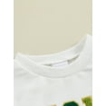 thumbnail image 6 of Elippeo Toddler Boys Irish Day Sets 3M 6M 12M 18M 24M 3Y St Patricks Day Long Sleeve Letter Four Leaf Clover Embroidery Pullover and Drawstring Pants Sets, 6 of 10