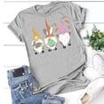 thumbnail image 1 of Hauts d'Été Grande Taille pour Femmes Tendance Femmes Décontracté Imprimé Manches Courtes Col Rond T-Shirt Ample Blouse Hauts Col en V T-Shirt Femmes en Liquidation, 1 of 3