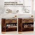 thumbnail image 4 of Banc d'Entrée Brun Rustique avec Rangement - Banc à Chaussures, Tiroir Rabattable et Dessus Relevable - Siège Style Ferme pour Couloir, Chambre et Salon - 31,5” de Large, 4 of 7