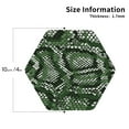 thumbnail image 3 of Balery 4 Pcs Green Snakeskinleather Coasters Set, Drink Table Cup Coasters For Living Room Kitchen Coffee Decor, 3 of 9