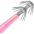 thumbnail image 3 of Kit de señuelos de calamar para pesca, 5 anzuelos de plástico duro para calamar, aptos para agua dulce y salada, 9,5 cm (rosa), 3 of 5
