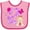 Pink and Fuchsia, variant on Inktastic Second Birthday with Cute Puppy and Butterflies Boys or Girls Baby Bib