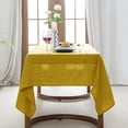 thumbnail image 5 of Rectangular Tablecloth Wrinkle Free Washable Soft Cotton Table Cloth, Decorative Fabric Table Cover for Dining Room, Indoor and Outdoor Use, 98.4 x 53 Inch Gold, 5 of 8