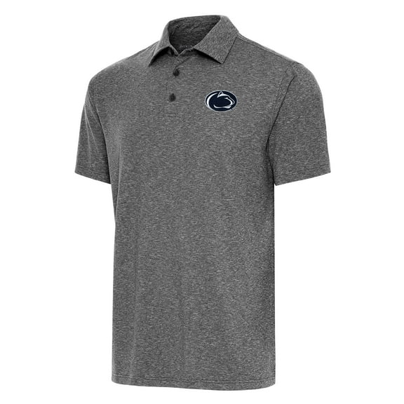 Men's Antigua Heather Black Penn State Nittany Lions Big & Tall Par 3 Polo