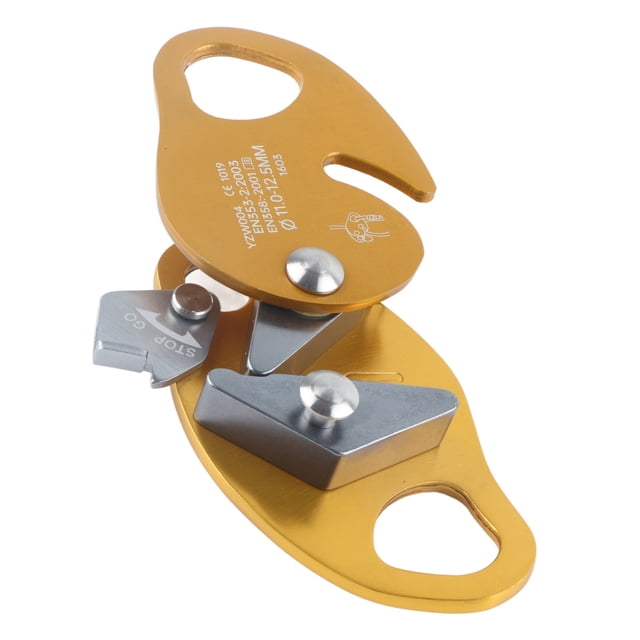 Tope Autofrenante, 11 12,5 mm Agarre de Abrazadera de Cuerda Descensor de Agarre de Cuerda de Rescate Para Equipo de Escalada de Anillo de Rápel