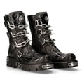 thumbnail image 2 of New Rock 727-S1 Black Spiked Gothic Mid Calf Boots 42, 2 of 8