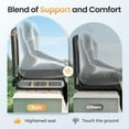 thumbnail image 3 of Sophia & William Stadium Seats Portable Stadium Chair for Bleacher with Front Storage Pocket, 2 Pack,Black, 3 of 10