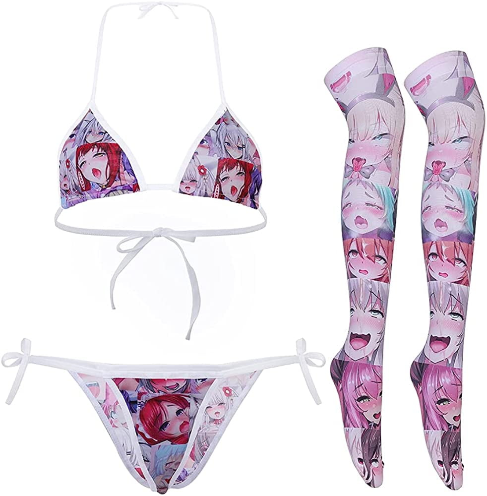 YOMORIO Cute Bows Bra and Panty Set Lolita Schoolgirl Underwear Kawaii  Anime Lingerie for Women White