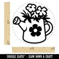 thumbnail image 2 of Cute Watering Can with Flowers Self-Inking Rubber Stamp Ink Stamper - Lime Green Ink - Mini 1/2 Inch, 2 of 7