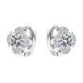 thumbnail image 3 of 2cttw Moissanite Hoop Earrings for Women D Color VVS1 clarity Round Cut Diamond Earrings Hoop 925 Sterling Silver Moissanite Earrings for Women with Certificate, 3 of 7