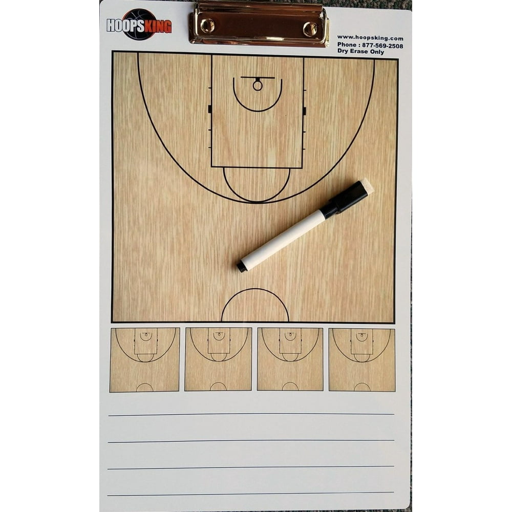 HoopsKing Basketball 2 Sided Coaching Dry Erase Board