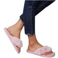 thumbnail image 4 of Pantuflas de algodón para damas Zapatos de felpa para exteriores de fondo plano con perla de felpa cálida para interiores Wmkox8yii hj789, 4 of 6