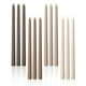 thumbnail image 1 of Juego de 12 velas cónicas marrones Viyffo, sin olor, sin humo, 1 of 7