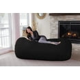 thumbnail image 4 of Chill Sack Bean Bag Chair, Memory Foam Lounger with Microsuede Cover, Kids, Adults, 7.5 ft, Black, 4 of 6