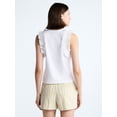 thumbnail image 3 of Free Assembly Women's and Women's Plus Ruffle Trim Mixy Tank Top, Sizes XS-4X, 3 of 5