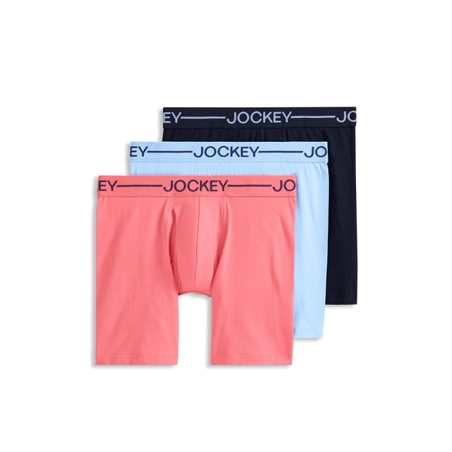 Jockey Boxeur-Brief Extensible en Coton Biologique pour Hommes 6,5 Po - Lot de 3