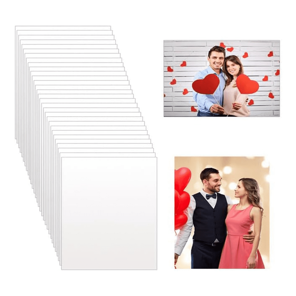 TOP! 30 PCS Sublimated Aluminum Photo Blanks Heat Transfer Metal Plates 0.45mm for DIY Printing Living Room Bedroom
