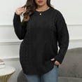 thumbnail image 6 of AGWOLF Cable Knit Sweaters for Women Plus Size Crewneck Pullover Tops Long Sleeve Chunky Jumpers Soft Cozy Warm Sweater XXXL, 6 of 7