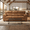 Light Brown, variant on 81" Leather Rustic Couch, Contemporary Sofa with Tufted, Modern Accent Couch with Wooden for Living Room, Dark Brown