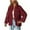 Wine, variant on Uaswgudfs ​Women's Structured Lapel Collar Short Coat - Tassel Accents Snap Button Closure Chic Casual Wear​