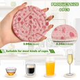 thumbnail image 7 of 6 Pcs Drink Coasters with Holder 3.94in Woven Coasters for Drinks Pink Candy Cane and Strawberry Coaster Set for Protection Table, 7 of 7